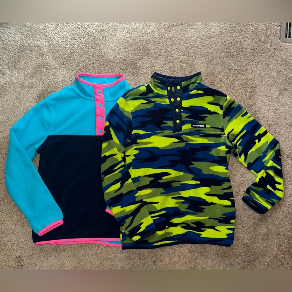 Two Lands End Fleece Sweaters
